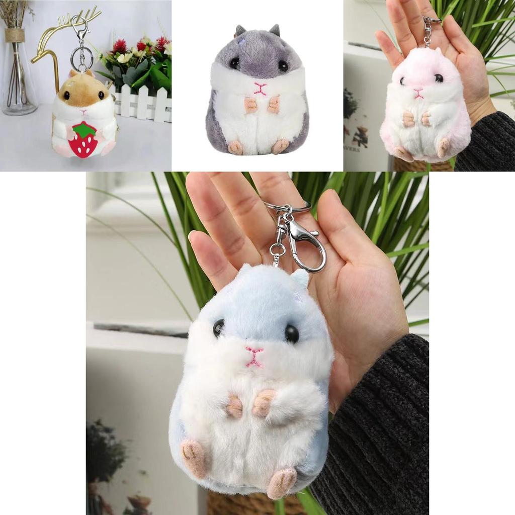 Adorable Creative Hamster Plush Keychain Toy For Cute Animal Lovers 11cm