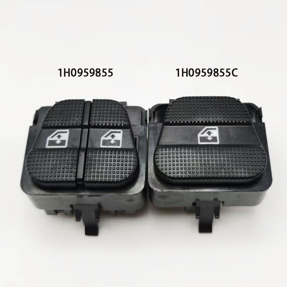 1H0959855 Power Window Master Switch for VW Golf Mk3 Jetta Vento 1992-1999 LHD Driver Side Double Button Black Repair Part