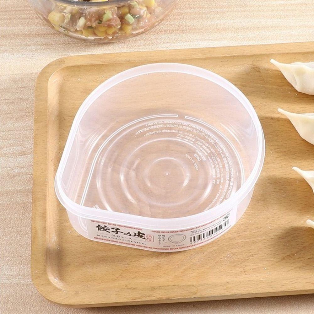 Plastic Dumpling Skin Storage Box Fresh-keeping Anti-Adhesive Food Storage Container Sub-packed Sealed Refrigerator Storage Box