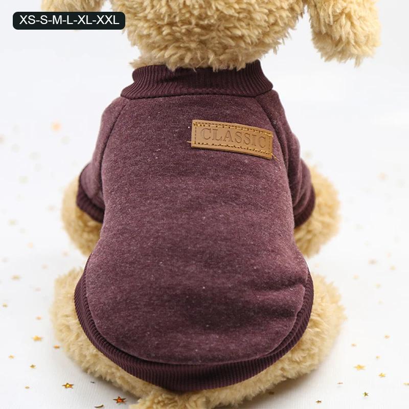 Sweat-shirt Chaud Classique Pour Animaux De Compagnie  Vêtements Pour Chiots Et Chatons Manteau Pour Petits Chiens Dog Sweaters