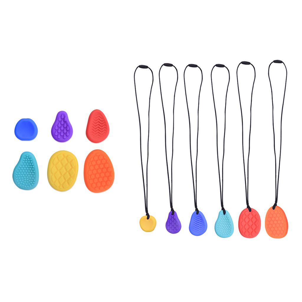 6 Pack Sensory Textured Stones Toy For Kids Stress Relief Quiet Tactile Toy For Autism Calming Classroom Prizes