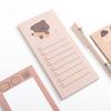 Cute Korean Biscuits Bear Memo Pad Message Notes Decorative Notepad Note Check List Memo Stationery Office Supplies Gift Card
