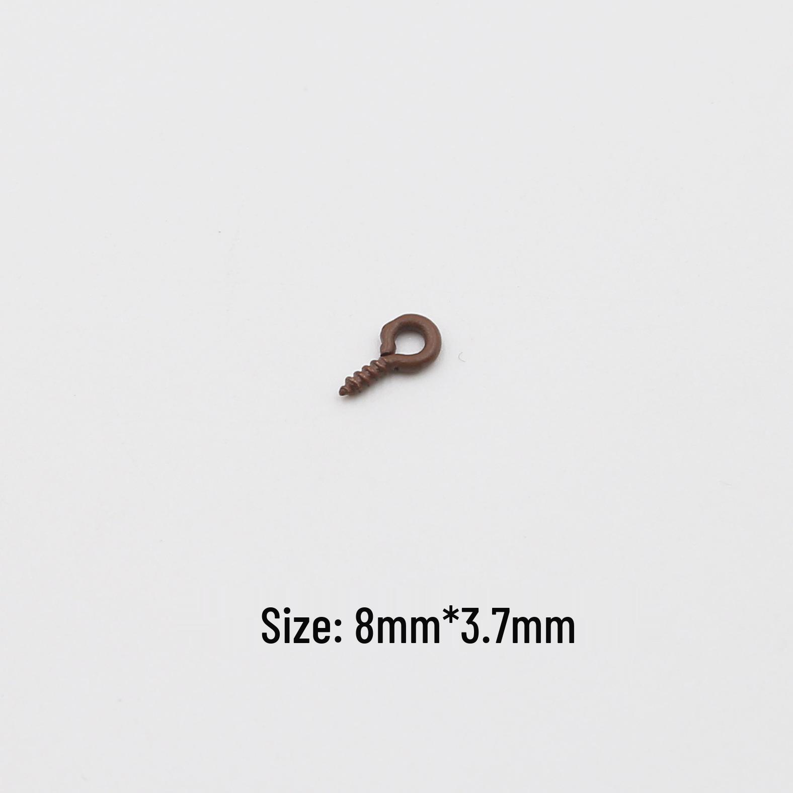 

DIY Colored Ram Horn Hook Jewelry: Pearl Screw Nails & Threaded 9-Shaped Pendant Accessories