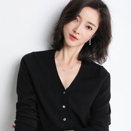 Cardigan da Donna a Bottoni Singoli Lavorati a Maglia Monocolore Maglione Cardigan Primavera Autunno Moda Coreana Maglioni Girocollo Capispalla Lavorati a Maglia
