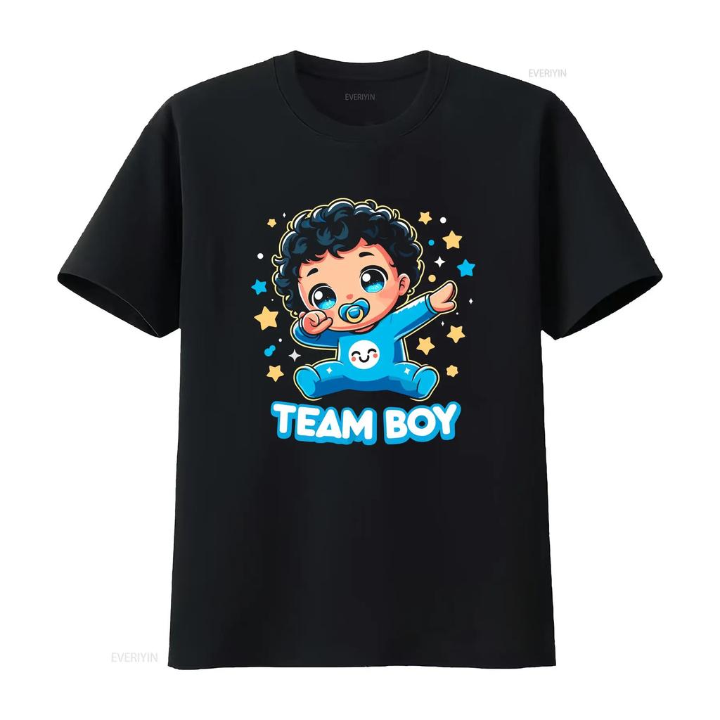 Team Boy Baby Gender Reveal Party Announcement T Shirt vintage Washed Stylish graphic Soft designer clothes Casual Comfortable