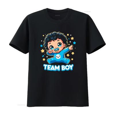 Team Boy Baby Gender Reveal Party Announcement T Shirt Vintage Washed Stylish Graphic Soft Designer Clothes Casual Comfortable