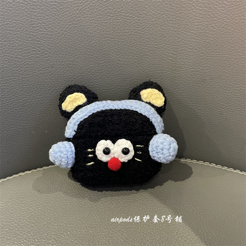 

Плюшевый Милый Черный Музыкальный Котенок Подходит для Apple AirPods Pro1 Поколение 2 Поколение 3 Поколение 4 Поколение Чехол для Наушников Защитный Чехол Apple AirPods Black Music Kitten Earphone Case