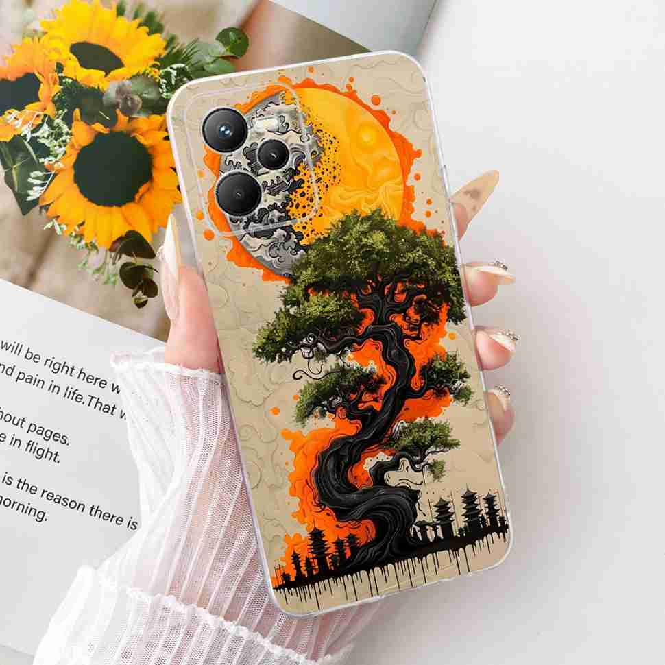 For Realme C 35 C35 Case 2022 Gold Dragon Cover Soft Silicone Fundas For Realme Narzo 50A Prime RealmeC35 Phone Case Bags