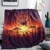 1Pc Grasslandanimals Print Flannel Blanket, High quality Comfortable for All Seasons, Home Decor, Warmth and Comfort, Perfect for Christmas Gifts