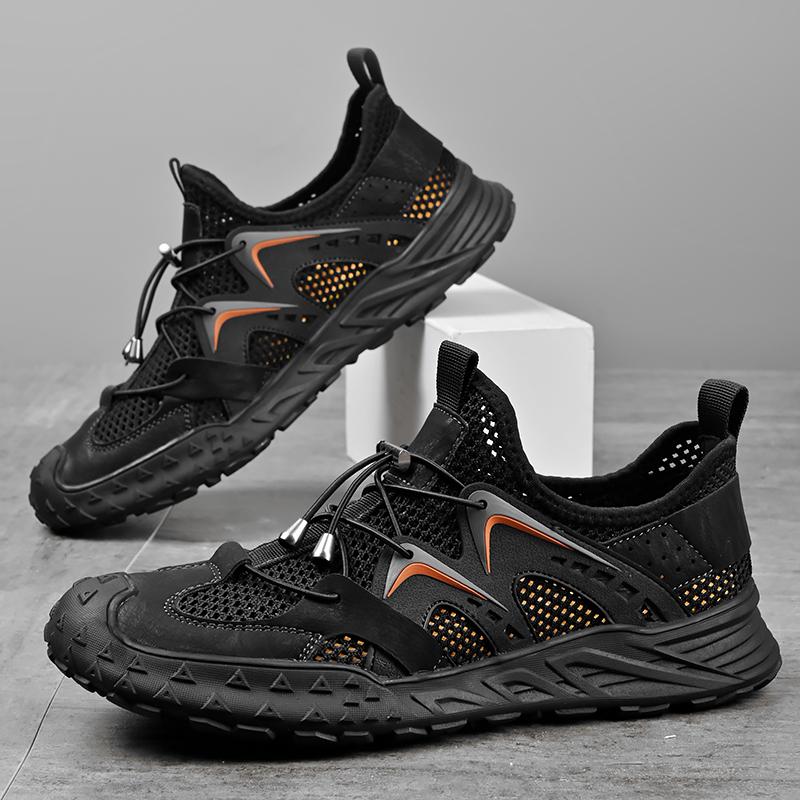 Fashion Summer Men Minimalist Outdoor Sandals Tendon Sole Slip on Casual Office Flats New Soft Bottom Antiskid Hollow Out Walking Shoes