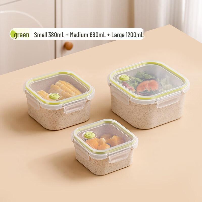 Qiwei Wheat Straw Microwave Safe Lunch Box