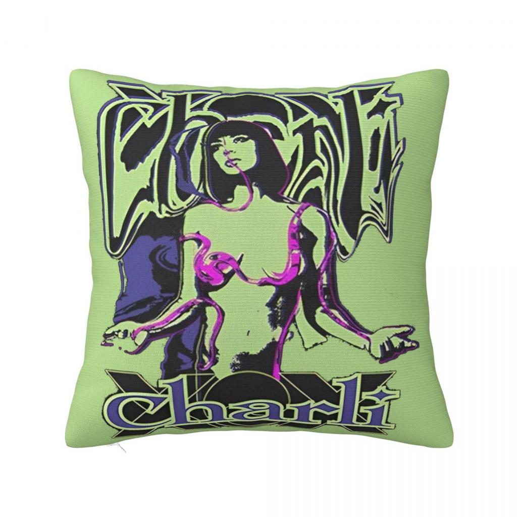 Charli XCX Brat Pillow Case Club Classics Pop Music Brat Album Cushion Covers Polyester Decorative Pillowcase for Sofa 18