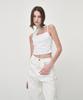 ETMON Cut Out Sleeveless Top, Ivory