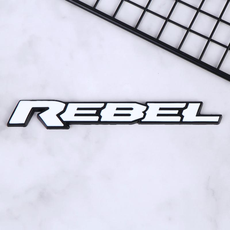 Personalized 3D Metal Car Sticker Rebel Letter Car Decal Self-Adhesive Letter Badge Stickers Car Exterior Decor Accessories