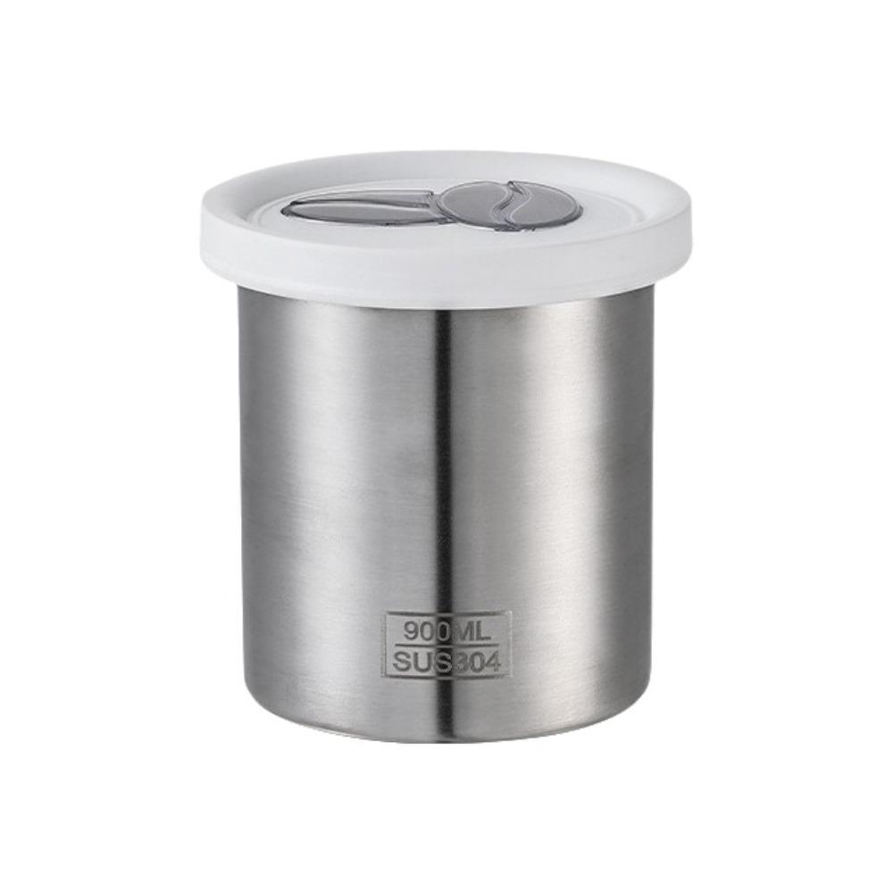 Moisture-proof Coffee Bean Storage Jars Stainless Steel Food Storage Container Tea Tin  Home Use
