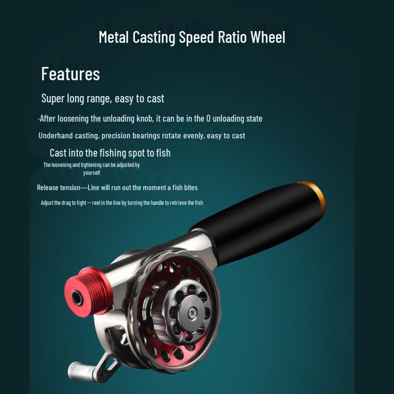 ZTO Portable 19 Tone Super Hard Fishing Rod with Integrated Reel: Compact, Through-Handle Design, Internal Wiring, Handheld.