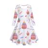Girls' 3D Cake Theme Dress Long Sleeve Summer Spring Vacation Daily Holiday Princess Beautiful Sweet Kids 4-12 Years Casual Dress A Line Dress