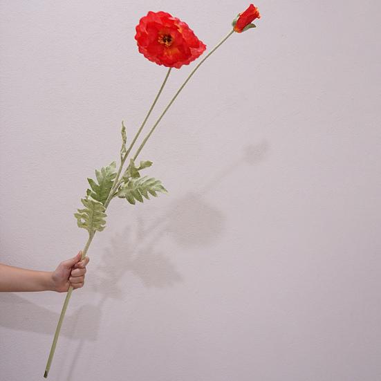 41,34 Zoll Künstliche Mohnblumen mit langem Stiel Realistische Falsche Kornblumen für Bodenvase Heim-Innendekor Hochzeitsveranstaltung