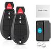 2PC Simple OBD And Remote Key Fob Replacement For Dodge Ram 1500 3500 2013 2014 2015 2016 2017 GQ4-53T With DIY Tructions Kit