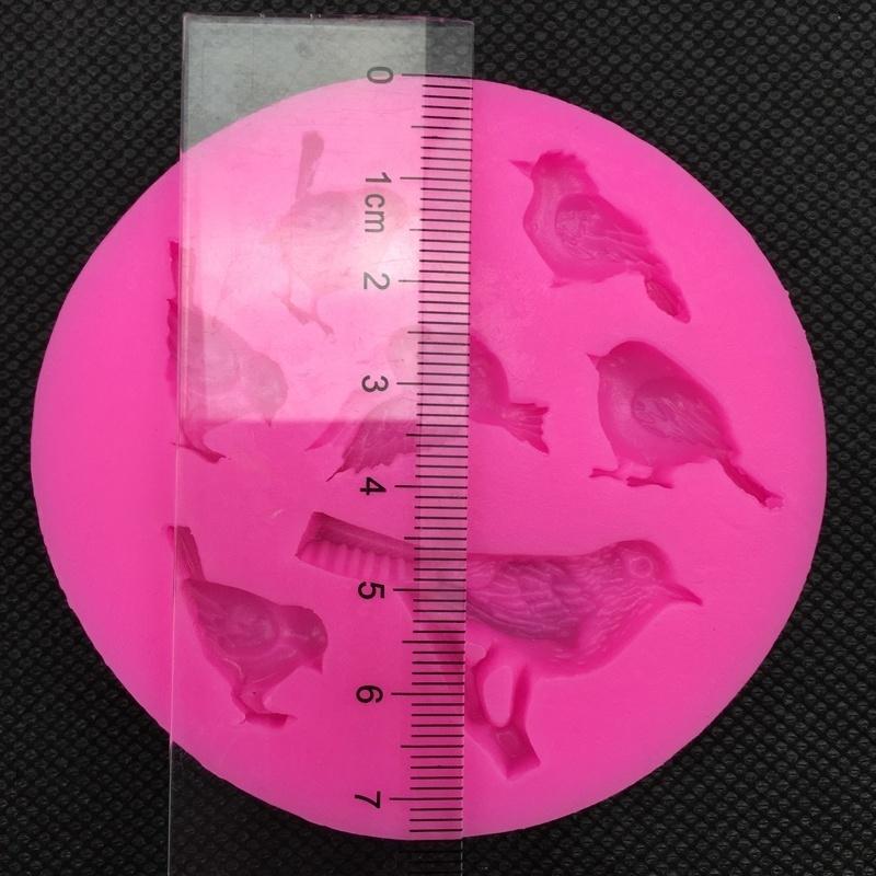 bird shape fondant silicone mold for kitchen baking chocolate pastry candy Clay making cupcake lace