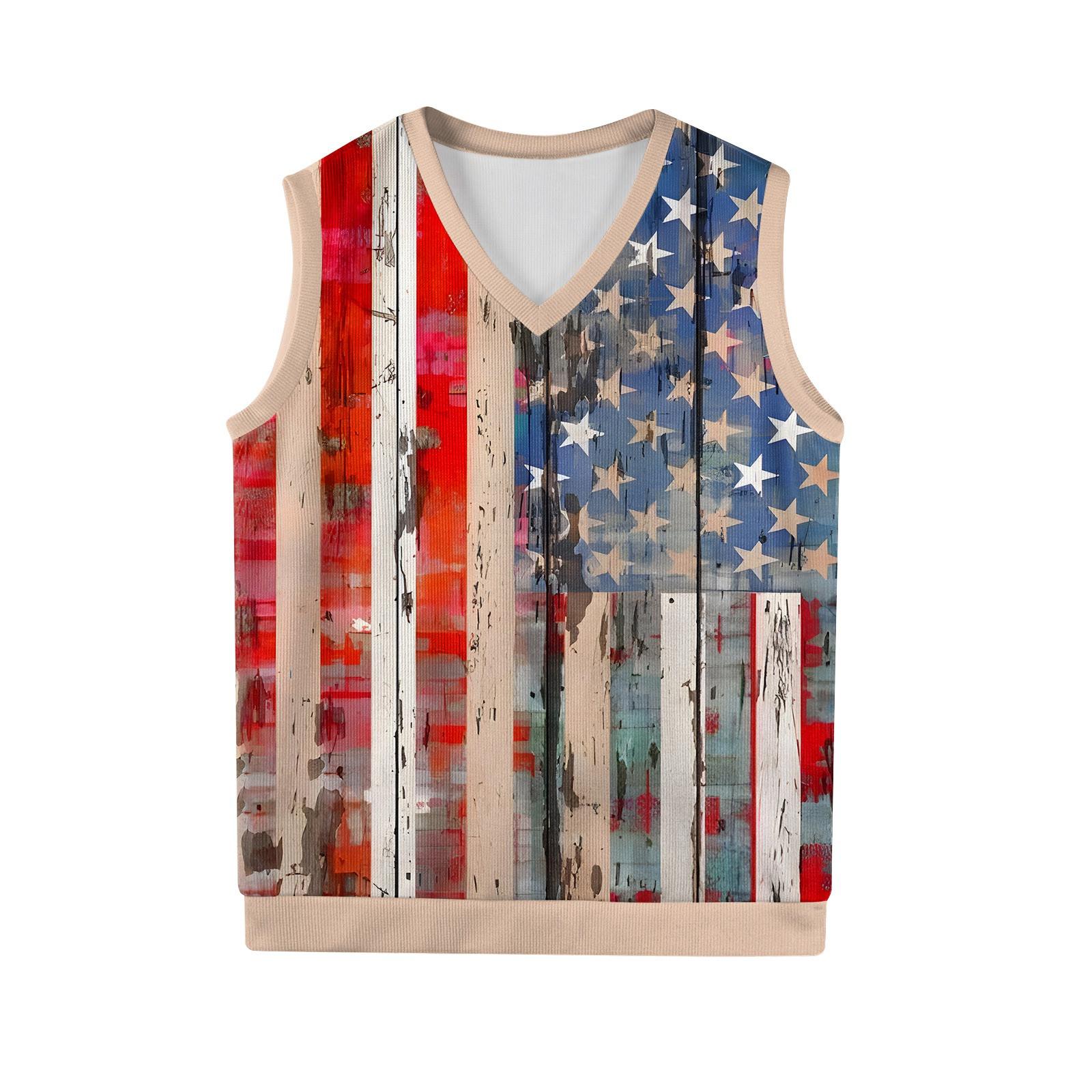 

Мужской жилет с V-образным вырезом, без рукавов, трикотажный пуловер L красный