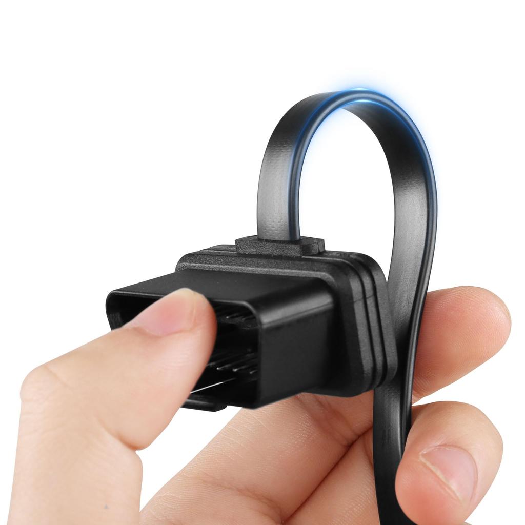 CERRXIAN OBD-II OBD2 16Pin 1 Male To 3 Female Splitter with Switch Flat Extension Cable Adapter 0.6M