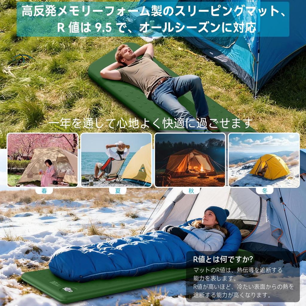 KASIMO Luftmatratzen-Aufbläser Matratze Automatische Aufblasung in 20 Luft 200kg Gewicht Camping Wohnmobil Camping Hoch Wintercamping Katastrophenschutz Enthält