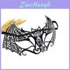 Halloween Costume Mask With Metallic Embellishments For Cosplay And Party Wear