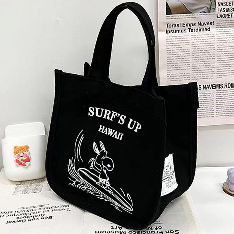 Snoopy Women's Fashion Canvas Tote Bag - Large Capacity Portable Handheld Collection