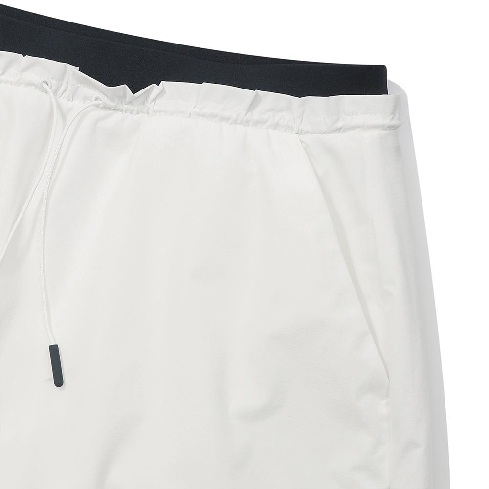 MALBON GOLF Double Obi Pintuck Flare Skirt Off White (Woman)