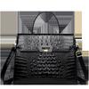 New Crocodile Pattern Handheld European and American Retro Single Shoulder Crossbody Large Capacity Bag