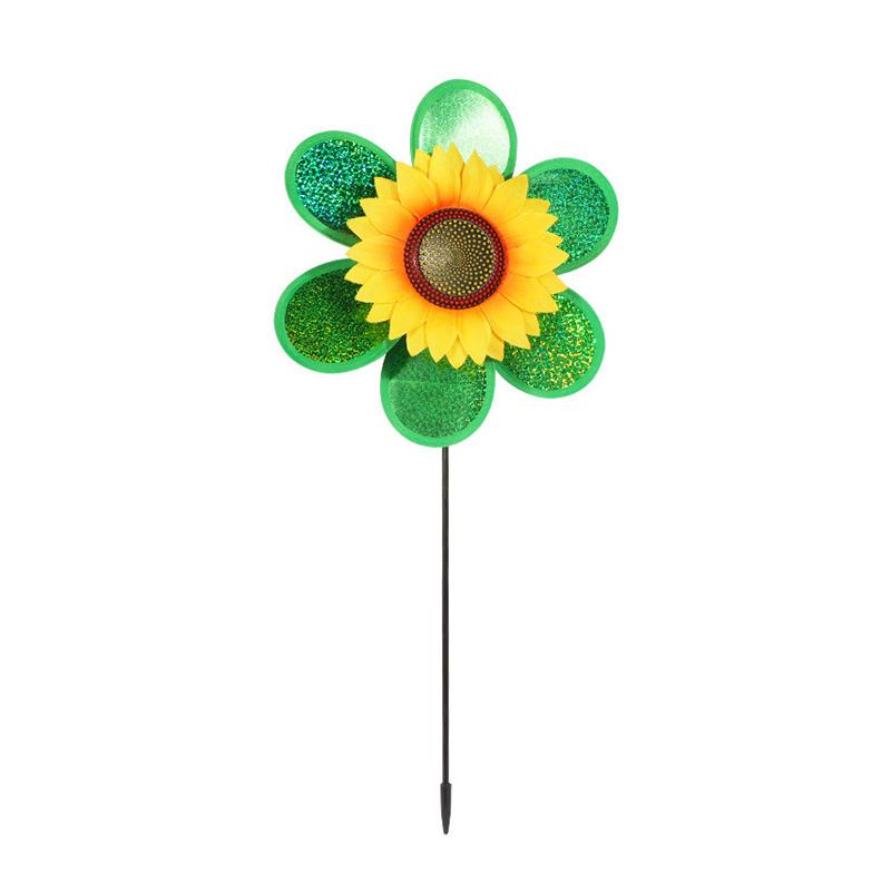 

Childrens Windmill Puzzle Sunflower Colored Windmill Outdoor Decoration StyleD