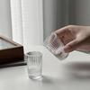 12pcs Set 20ml Fashion Spirits Cup Set Striped Small Wine Glass Transparent Creative Brandy Liquor Goblet Household SGlass