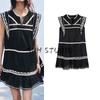 Spring and Summer New Women's Clothing Cotton Round Neck Laminated Decoration Contrast Color Embroider Sleeveless Dress 5107049