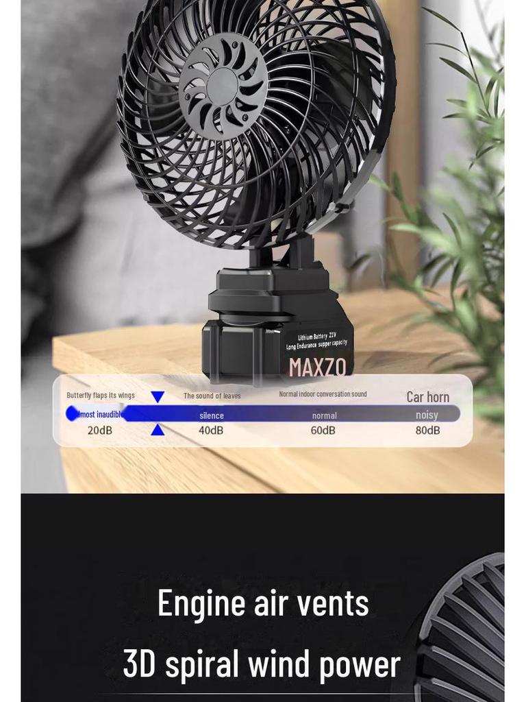 High-Power Portable Industrial Lithium Electric Fan for Home and Car