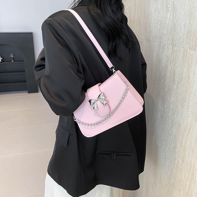 Korean Style Girl Princess Bag Cute Sweet Bow Chain Crossbody Bags for Girls Bowknot Hand Bags Purses and Handbags Gift KTB