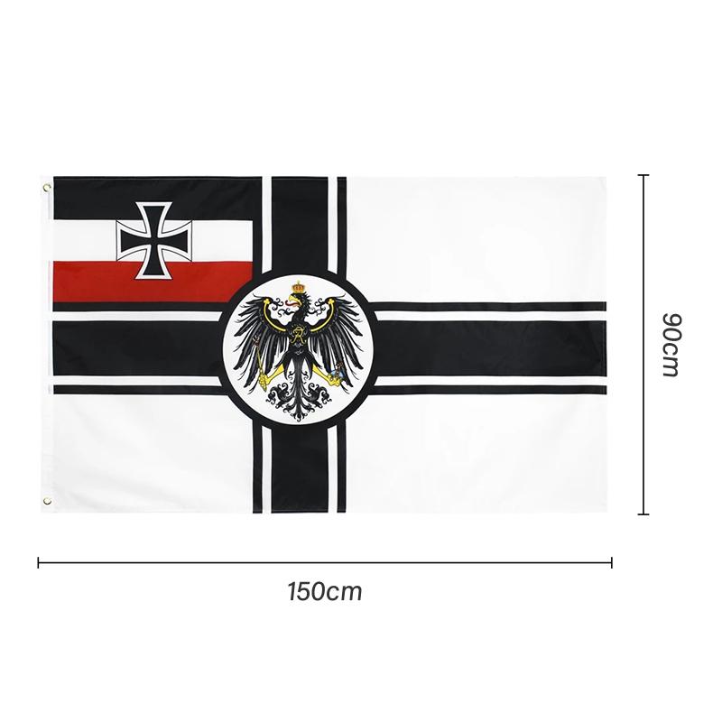 90X150Cm German Empire Dk Reich From 1903 To 1918 Iron  Germany Army Flag