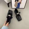 French British Style Single Shoes Women's Shoes Loafers Mary Jane Spring and Autumn New Thick Heel Retro Black Small Leather Shoes Women