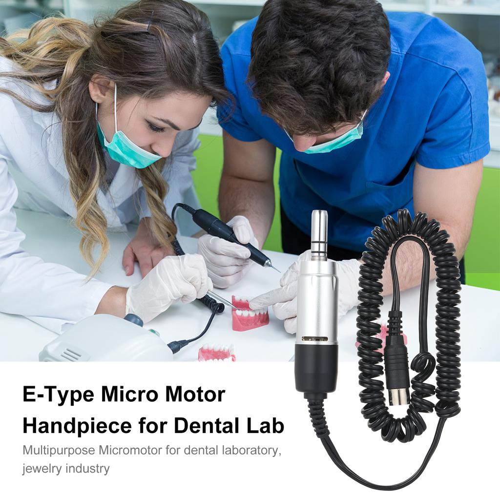 E-Type Micro Motor Handpiece High Speed Electric Dental Lab Jewelry Micromotor 35,000 RPM Polishing