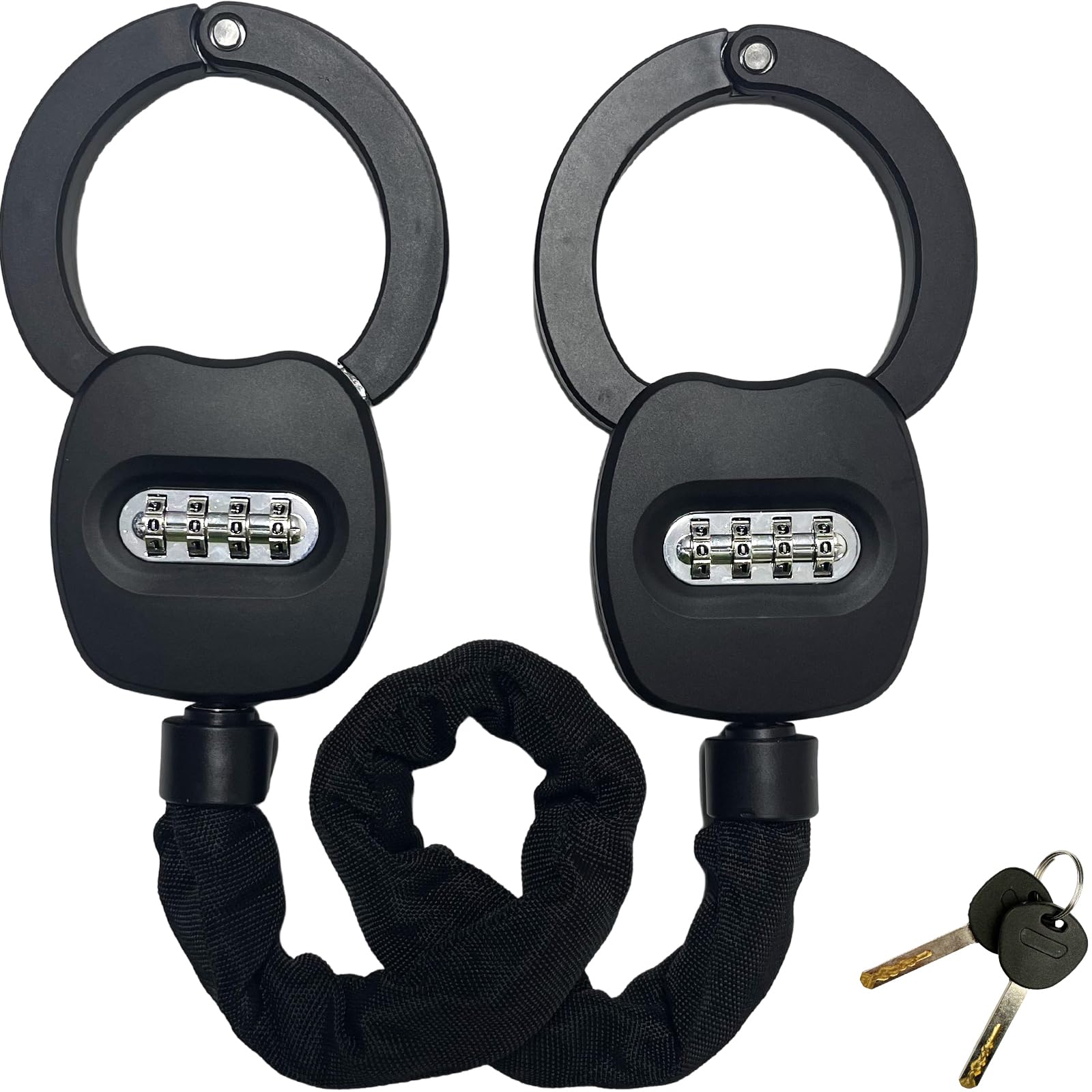 

Scooter Chain Lock with Combination, Bike Lock, Scooter Accessories, Heavy Duty Security Anti-Theft, Rugged Handcuff Lock чорний