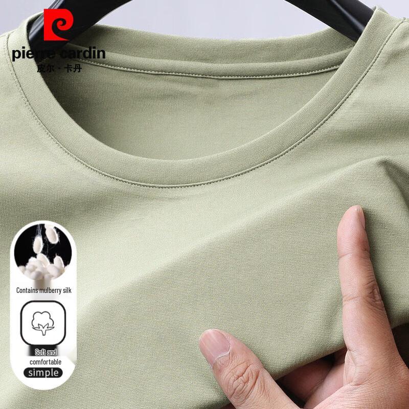 Pierre Cardin Men s Silk Blend Long Sleeve Crewneck T-Shirt 3XL