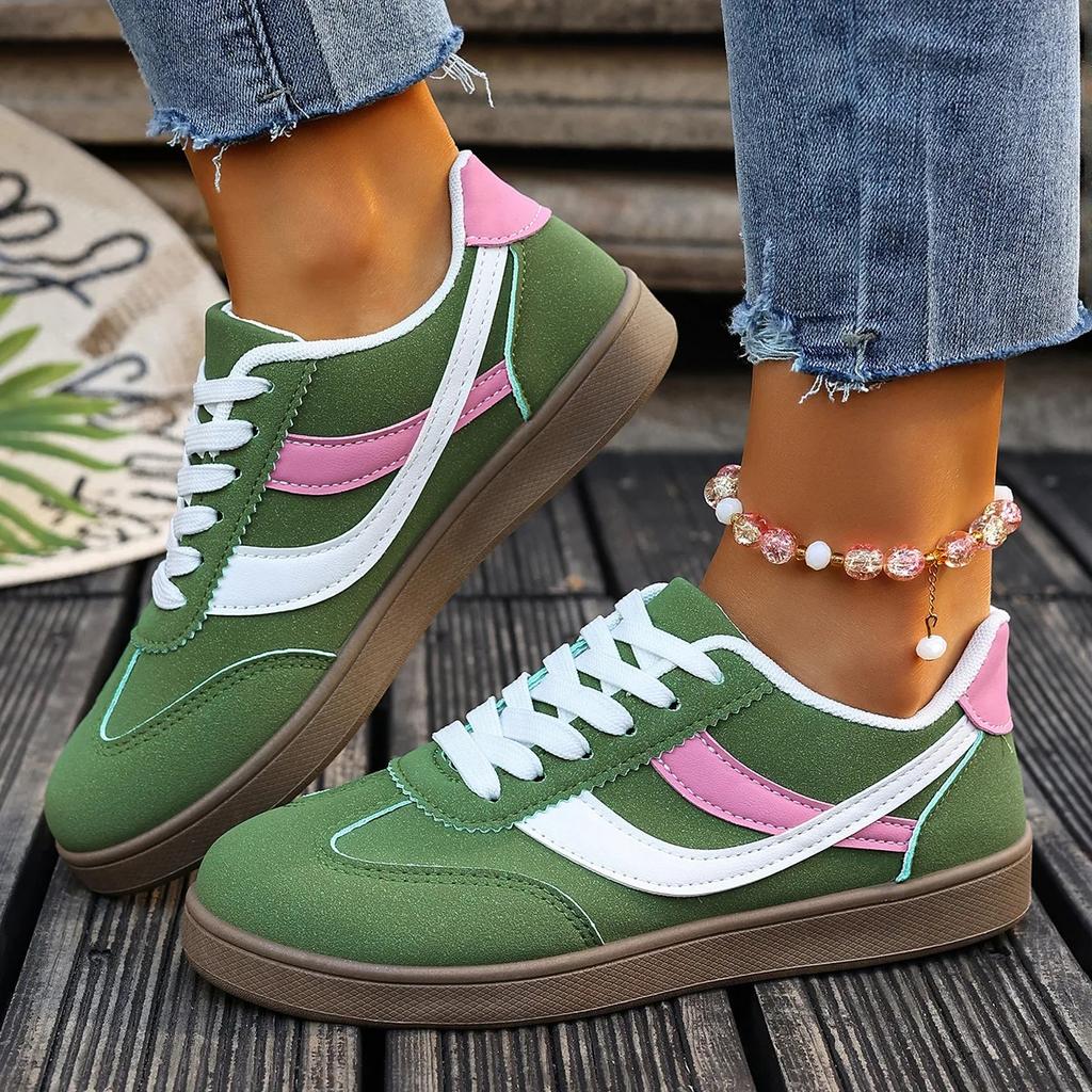Fashion Women's Retro Casual Flat Bottom Round Toe Sports Shoes Spring Autumn New Style Versatile Fashionable Shoes 35-43