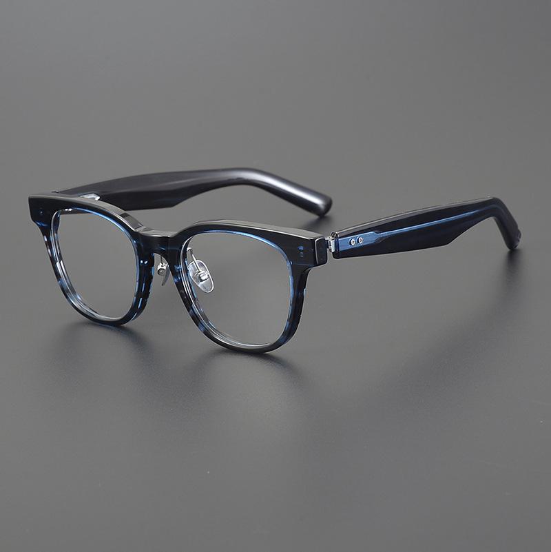 Luxury Fashion Trend Vintage Eyeglasses Frame Solid Thick Acetate Retro Square Design Sphere Myopia Prescription High Quality