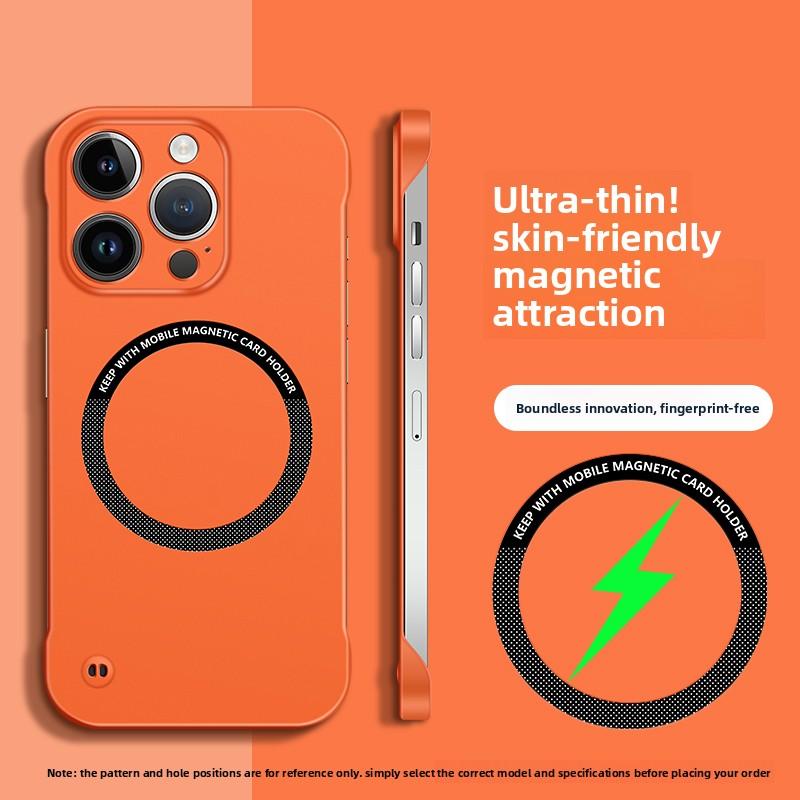 Frameless Magnetic Case For iPhone 17 Air 16 16E 15 14 13 12 11 Pro Max XS X XR 8 7 Plus SE 2 3 For Magsafe Hard PC Back Cover