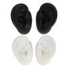 2 Pair 3D Silicone Ear Model Soft Flexible Left Right Ear Simulated Fake Model Practice Tool for