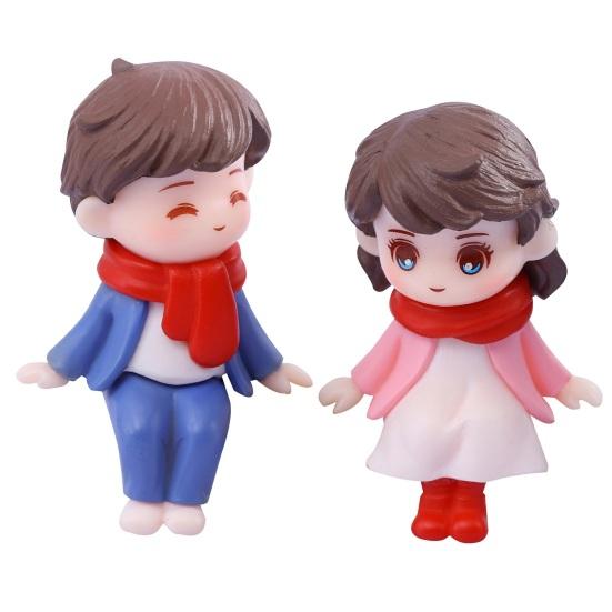 

1 пара симпатичных нежных сцен, макет, устойчивая основа, миниатюрная фигурка, статуэтка для пары, украшение для сада, бонсай, домашний декор, орнамент