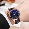 Luxury Business Men Watch Casual Quartz Watches for Men Clock Leather Strap Quartz Wristwatches Gift Relojes Para Caballeros