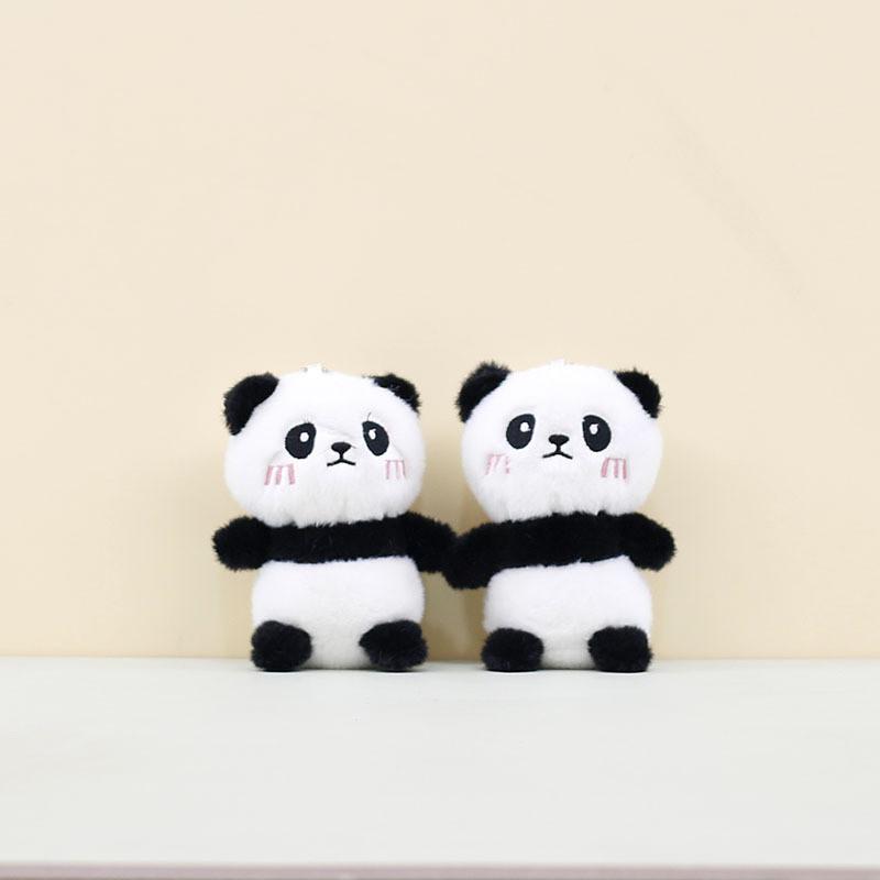 Delightful Panda Plush Doll Keyring Cute Cartoon Animal Toy 12cm Soft Design