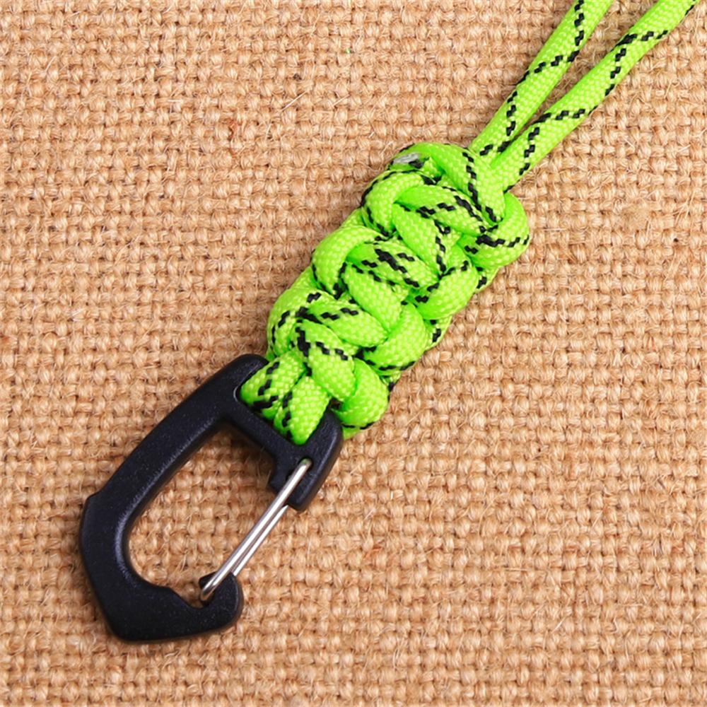7-Strängiges geflochtenes Paracord-Seil Schlüsselanhänger Handgemachter Überlebens-Schlüsselring Für Männer Frauen Auto Rucksack Anhänger Outdoor Camping Schmuck Geschenk 12 cm fluoreszierende grün