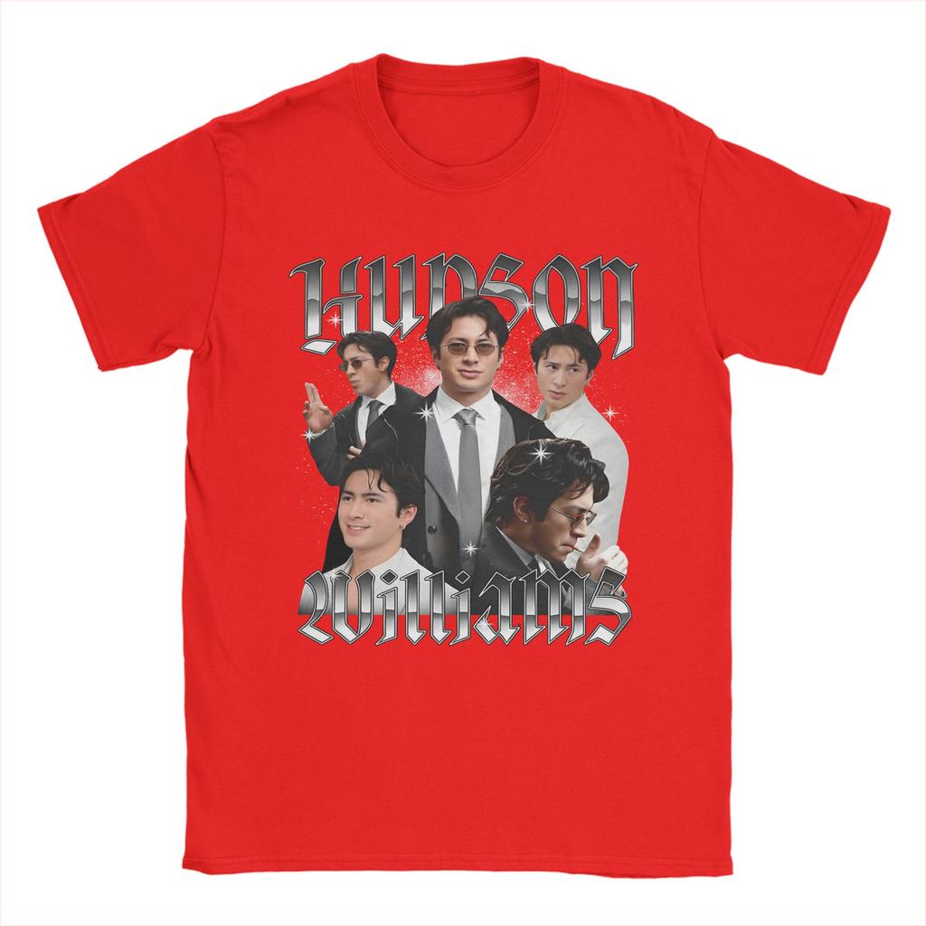 2026 Women Unisex Hudson Williams TShirts for Unisex Novelty Tee Shirt Round Collar Short Sleeve T Shirts Classic Clothing